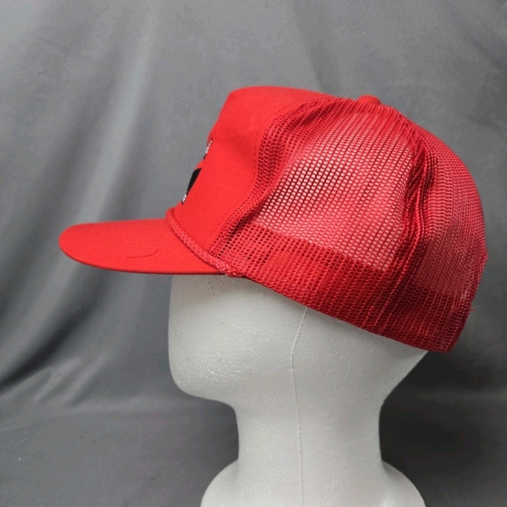 Vintage Red DewEze All Terrain Mower Truckers Cap Mesh Snapback Hat - Picture 3 of 8